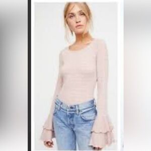 We The Free/free People  Bell Sleeve top- worn twice. 78 retail